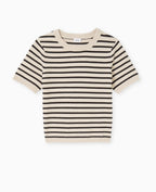 Pull manches courtes en maille fine