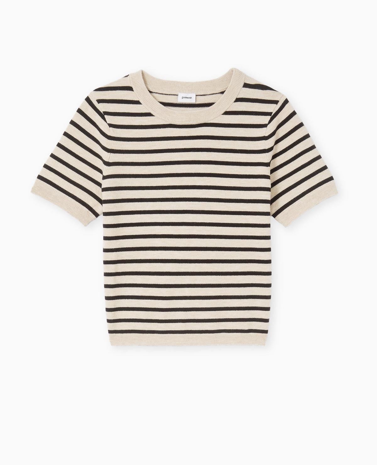 Pull manches courtes en maille fine