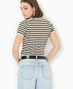 Pull manches courtes en maille fine