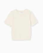 Pull manches courtes en maille fine