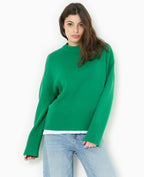 Pull oversize avec grands bord-côtes