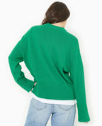 Pull oversize avec grands bord-côtes