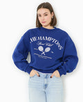 Sweat col rond avec grand print devant