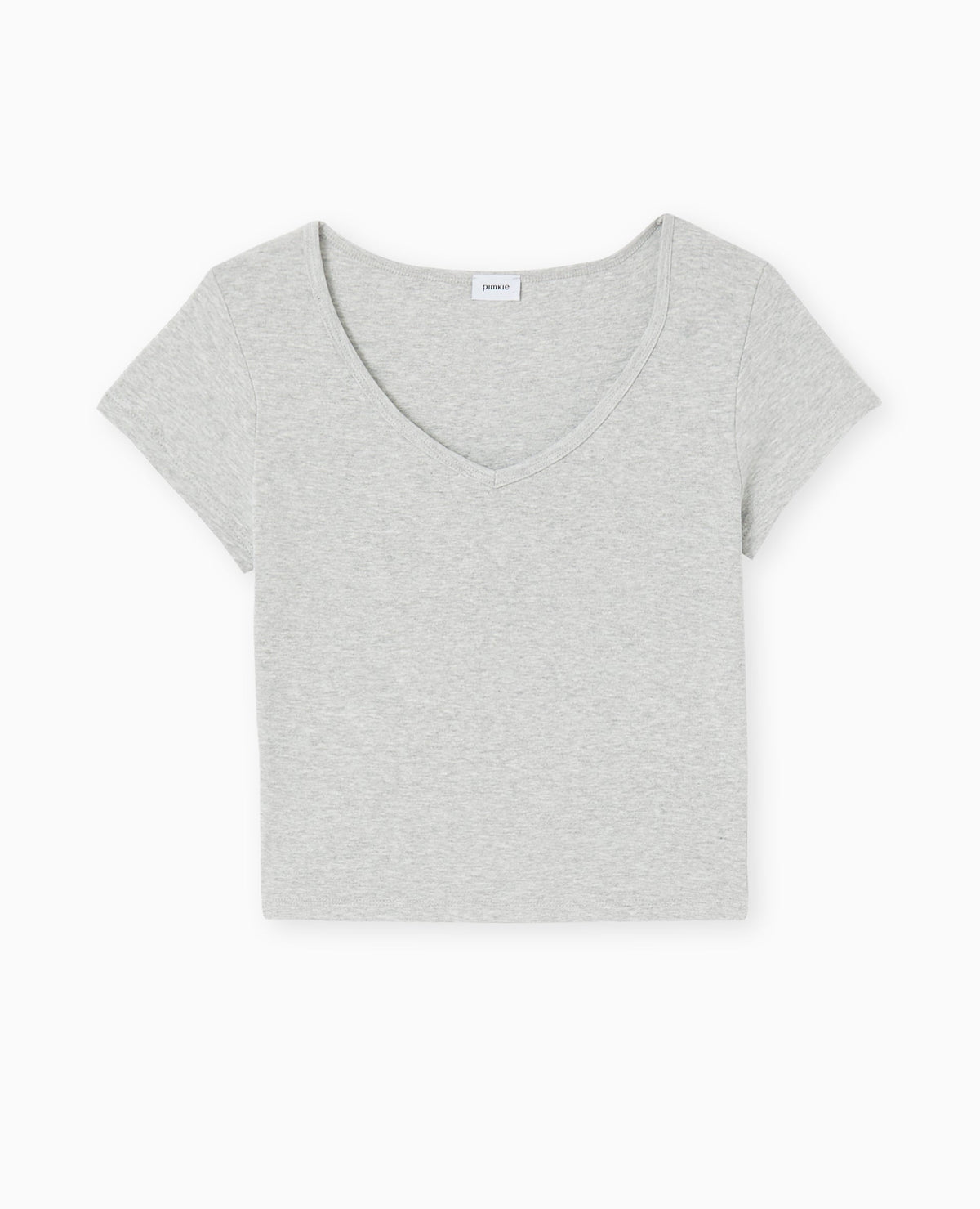 T-shirt court col V