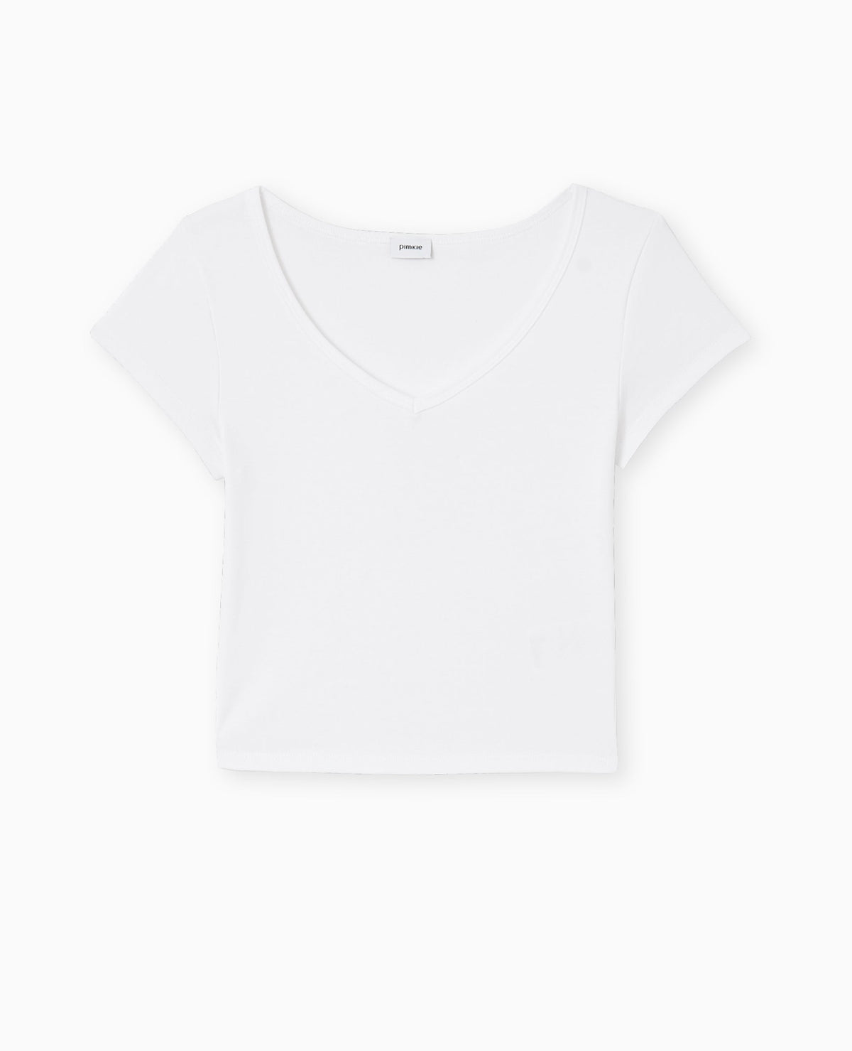 T-shirt court col V