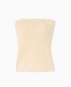 Top bustier en maille côtelée