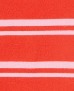Pull manches courtes col polo motif rayures