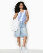 Body maille reliefée rayé
