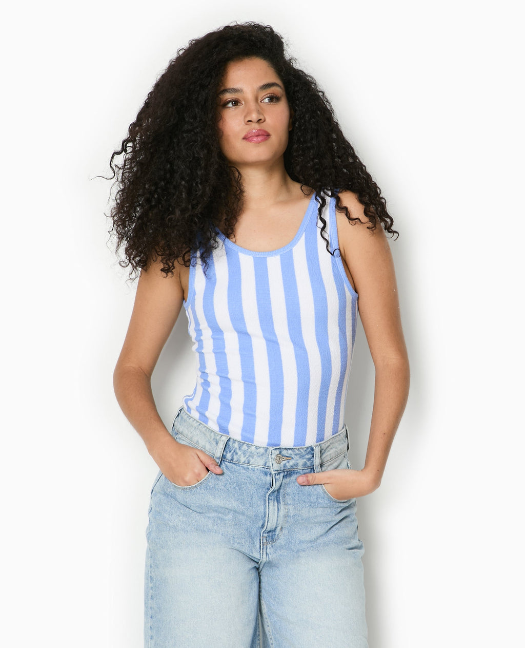 Body maille reliefée rayé