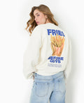 Sweat oversize avec print poitrine et dos