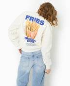 Sweat oversize avec print poitrine et dos