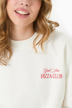 Sweat oversize avec print poitrine et dos