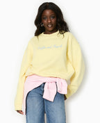 Sweat oversize avec broderies devant et dos