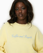 Sweat oversize avec broderies devant et dos