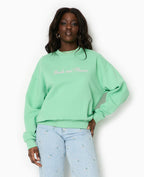 Sweat oversize avec broderies devant et dos