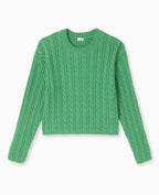 Pull en maille torsadée