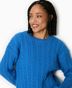 Pull en maille torsadée