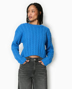 Pull en maille torsadée