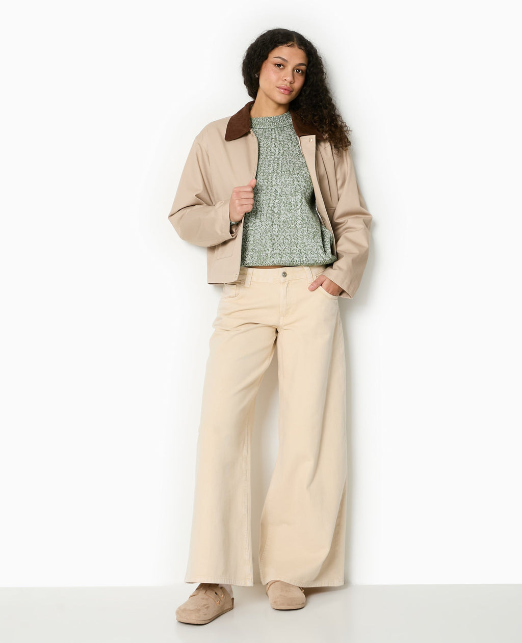 Pull oversize en maille moulinée