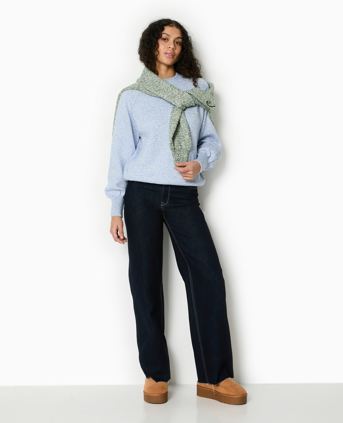 Pull oversize en maille moulinée
