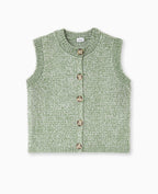 Gilet sans manches en maille moulinée