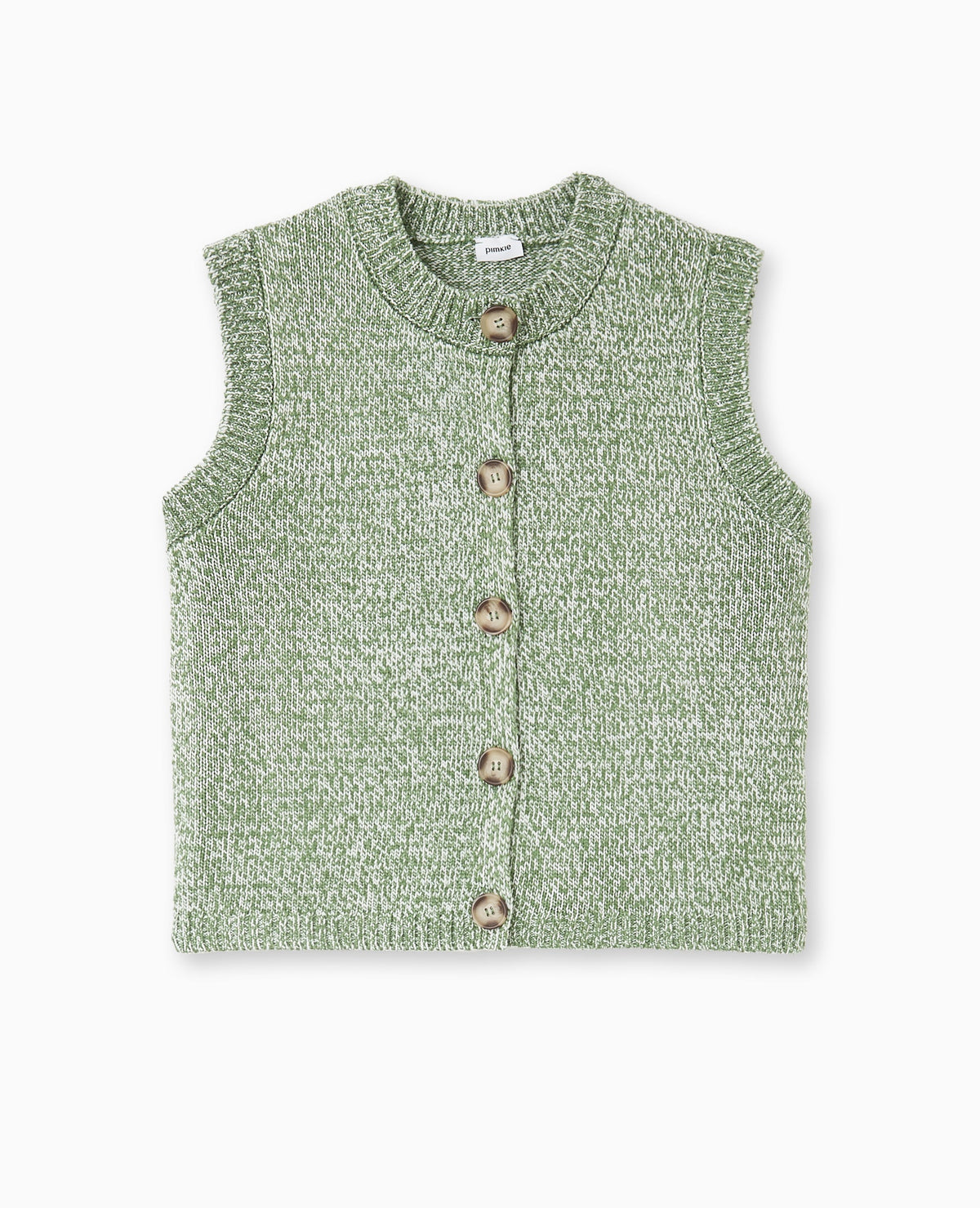Gilet sans manches en maille moulinée
