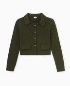 Gilet court avec col