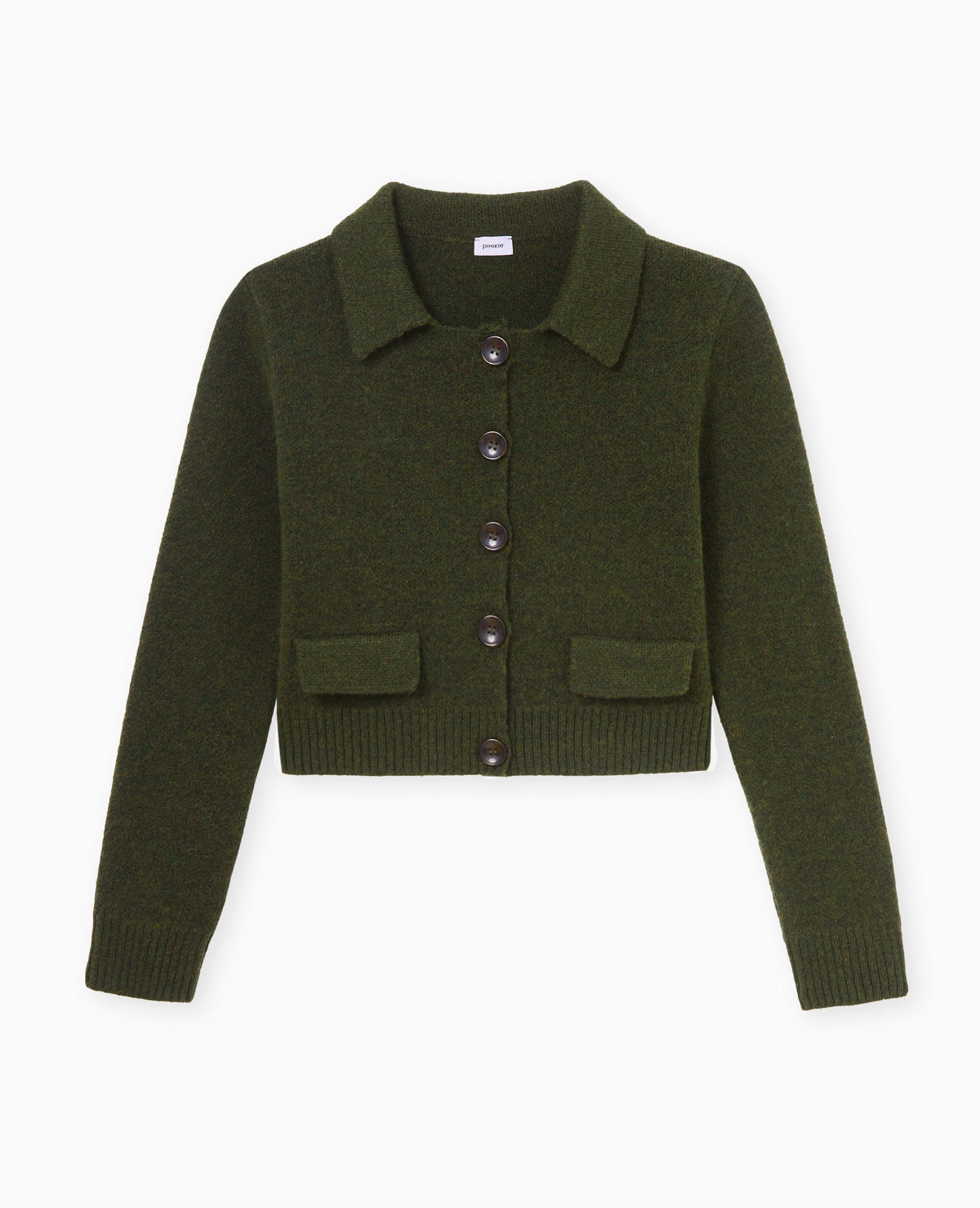 Gilet court avec col