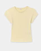T-shirt ajusté col rond et manches raccourcies