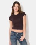 T-shirt ajusté manches raccourcies