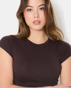 T-shirt ajusté manches raccourcies