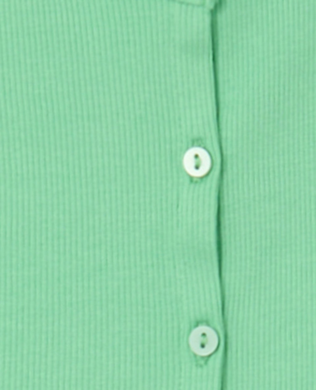 T-shirt court boutonné en maille côtelée