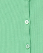 T-shirt court boutonné en maille côtelée