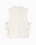 Pull sans manches avec nouettes sur les côtés