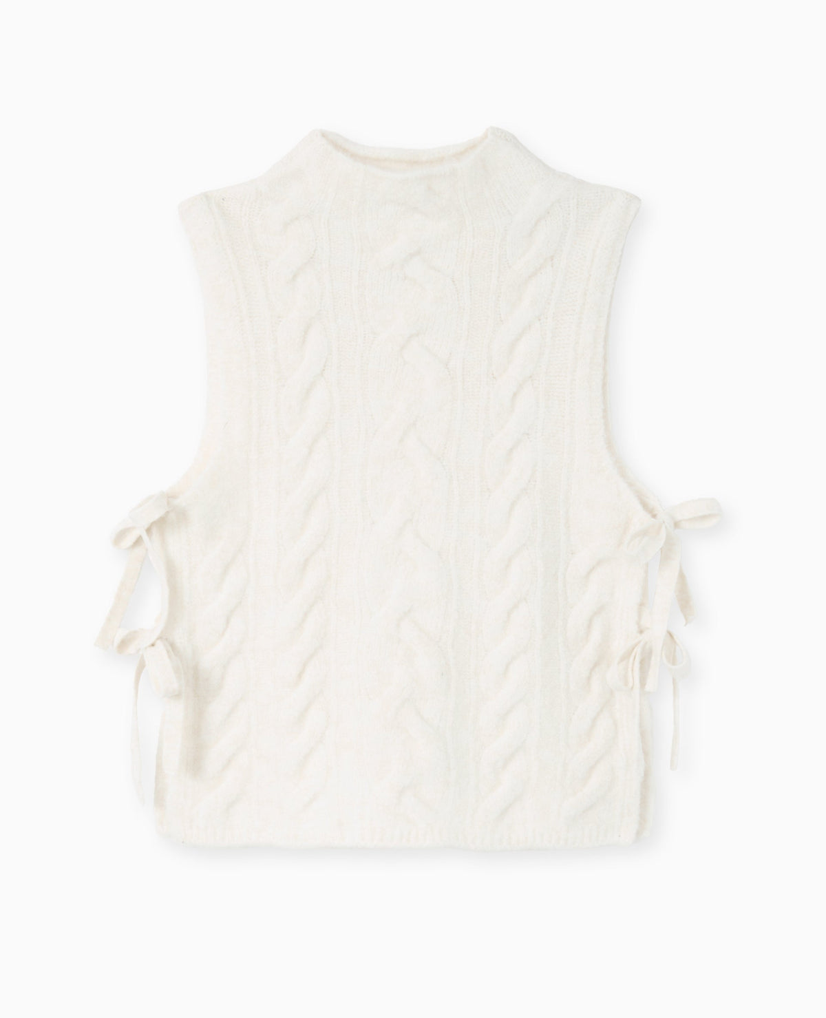 Pull sans manches avec nouettes sur les côtés