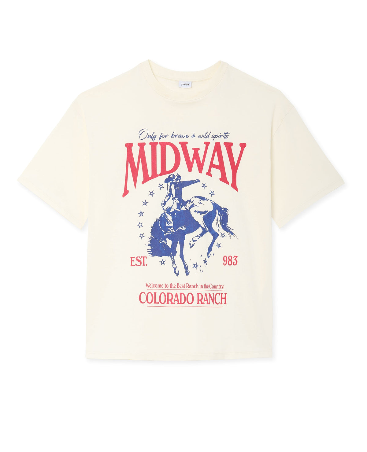 T-shirt oversize avec print devant
