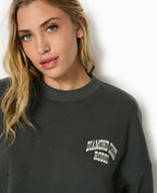 Sweat col rond avec print poitrine et dos