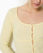 Top cardigan en maille fantaisie