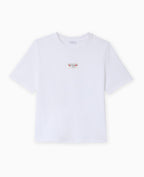 T-shirt avec étiquette cousue devant