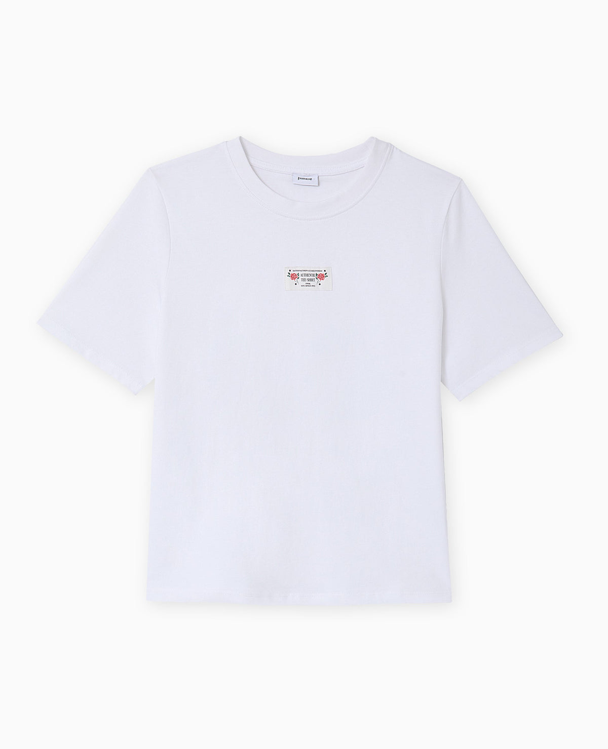 T-shirt avec étiquette cousue devant