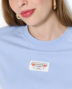 T-shirt avec étiquette cousue devant