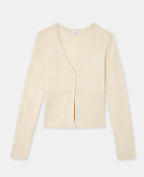 Gilet en maille fine avec grand bord-côtes