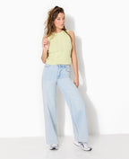 Pull sans manches en maille torsadée