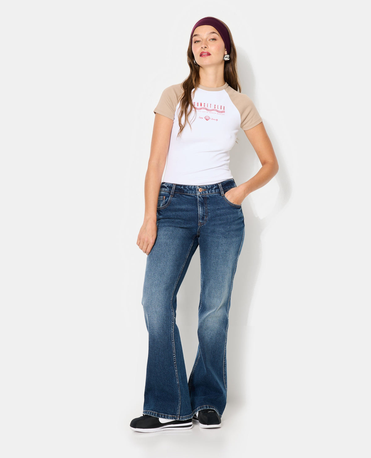 T-shirt manches raglans avec broderie
