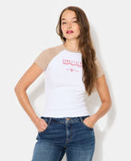 T-shirt manches raglans avec broderie