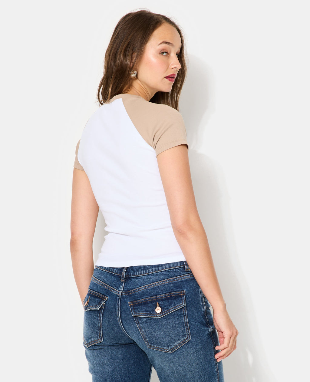T-shirt manches raglans avec broderie