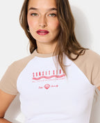T-shirt manches raglans avec broderie