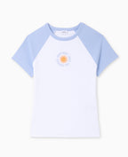 T-shirt manches raglans avec broderie