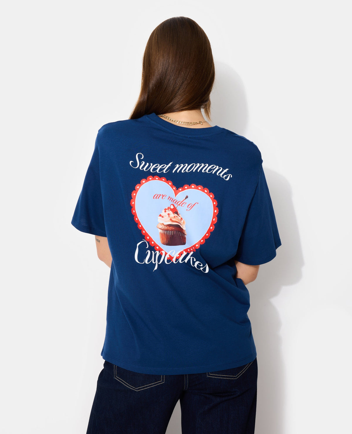 T-shirt avec print poitrine et dos
