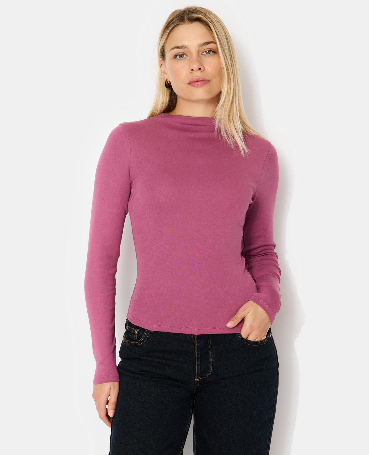 T-shirt manches longues col montant